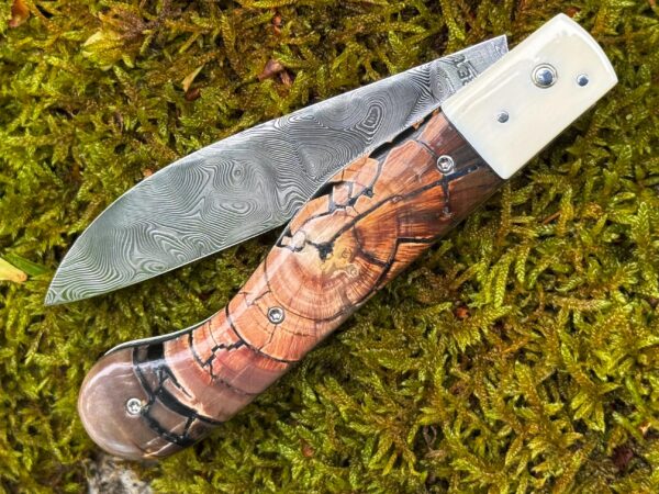 Aurillac 10.5 Cm pulpe d'ivoire de mammouth Damasteel Björkman's twist