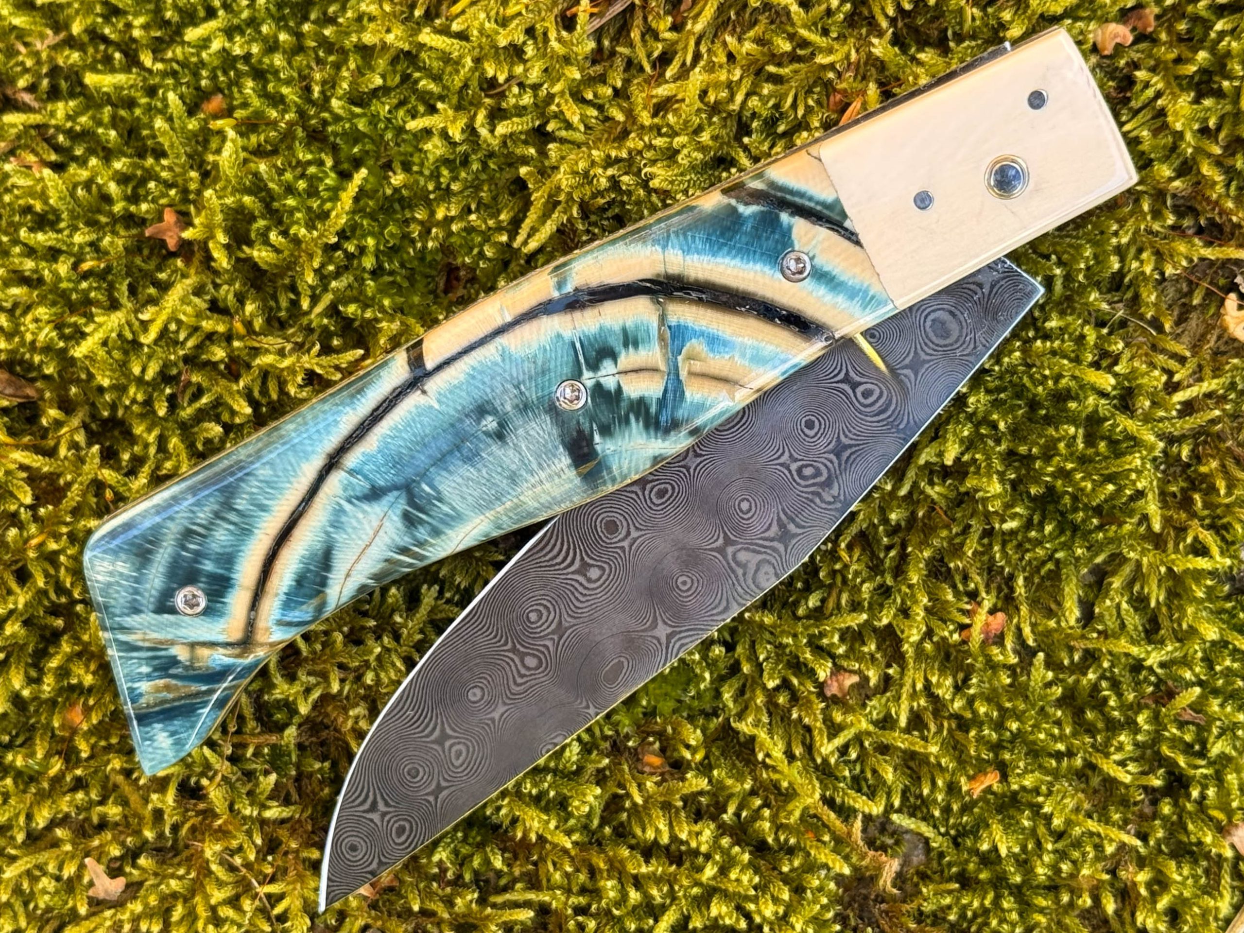 Alpin 10 Cm Pulpe ivoire de mammouth damas inox "pyramides" – Image 5