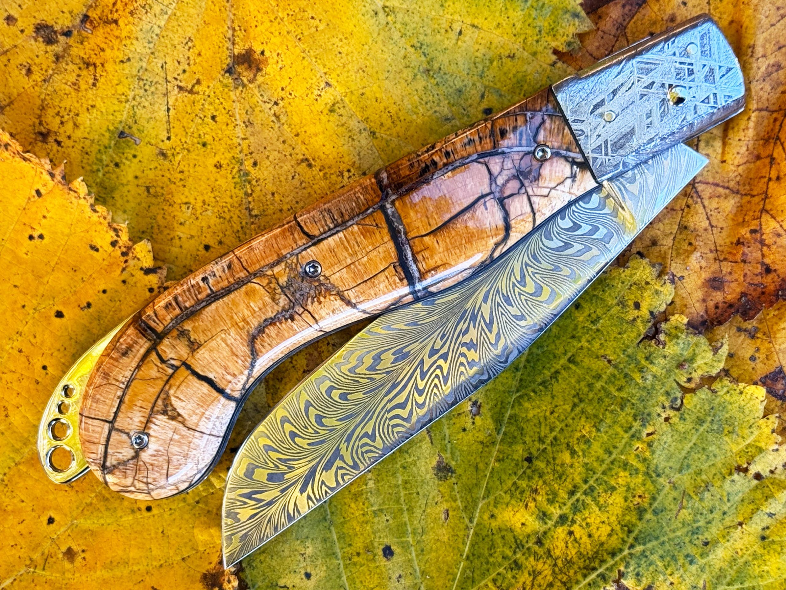 Yatagan 13 Cm pulpe ivoire de mammouth mitres Météorite Muonionalusta – Image 5