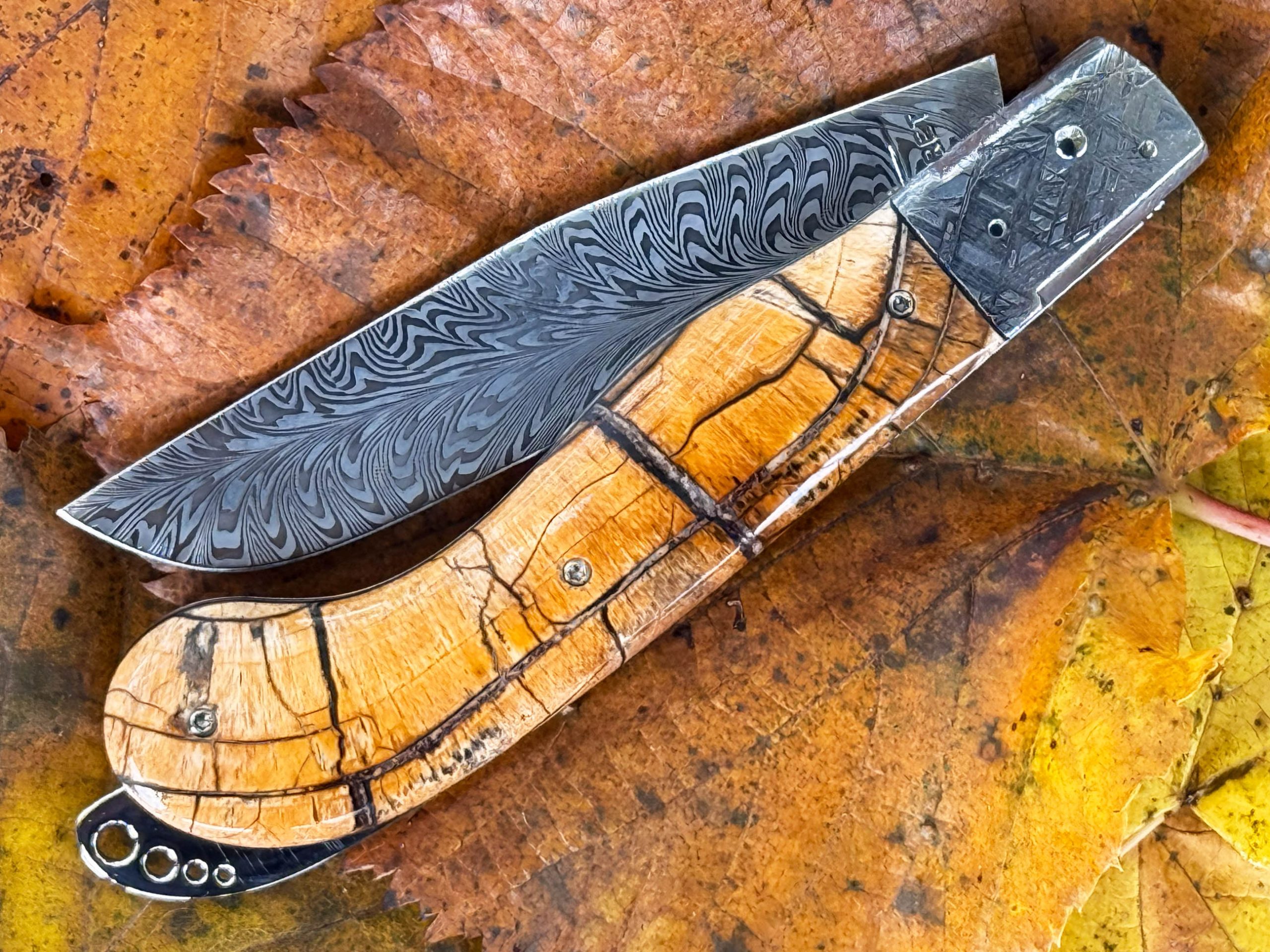 Yatagan 13 Cm pulpe ivoire de mammouth mitres Météorite Muonionalusta – Image 3