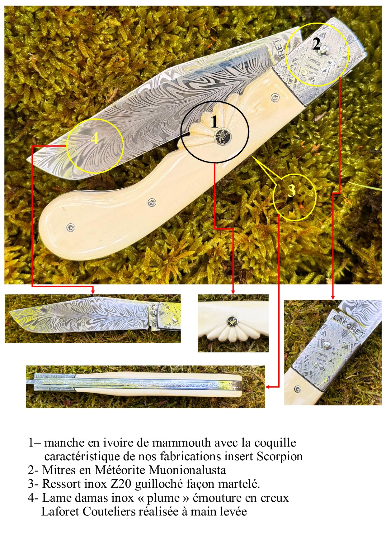 Interprétation Yatagan Pradel 13 Cm Mammouth blanc – Image 7